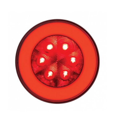 21 LED 4" GloLight Stop, Turn & Tail Light - Red LED/Red Lens  -  37132