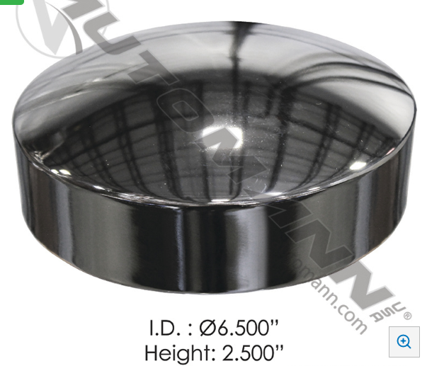 Rear Hub Cap 6-1/2" ID Chrome   562.C1006C