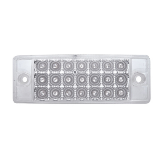 21 LED Rectangular Clearance/Marker Light Red LED/Clear  -  38297