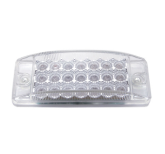 21 LED Rectangular Clearance/Marker Light Red LED/Clear  -  38297