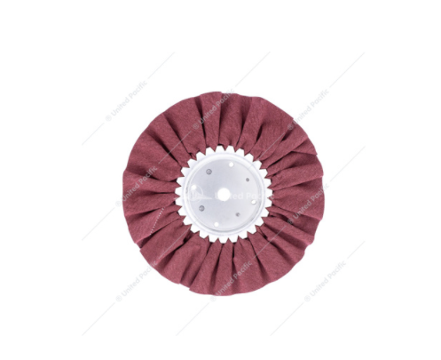 6" Red Treated Airway Buff - 5/8" & 1/2" Arbor - 90066