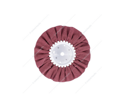 6" Red Treated Airway Buff - 5/8" & 1/2" Arbor - 90066