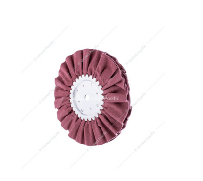 6" Red Treated Airway Buff - 5/8" & 1/2" Arbor - 90066