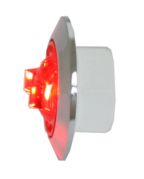 1″ Dual Function Mini Push/Screw-in with Angle LED Light w/chrome Bezel - 75272
