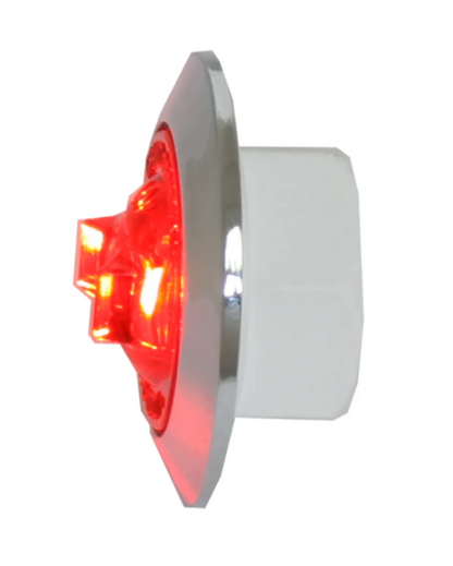 1″ Dual Function Mini Push/Screw-in with Angle LED Light w/chrome Bezel - 75272