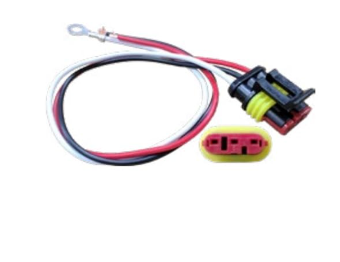 Straight Weatherproof AMP Connector With Blunt Wires  -  MTPT9183