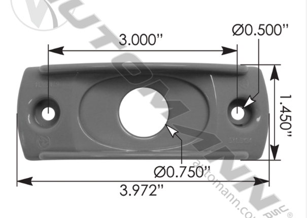 Light Bracket Armored with 3/4” hole - 571.BK34