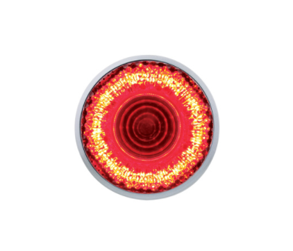 9 LED 2" Round Mirage Light (Clearance/Marker) Red LED/Clear Lens - 36527