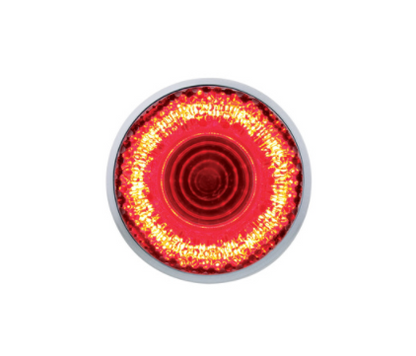 9 LED 2" Round Mirage Light (Clearance/Marker) Red LED/Clear Lens - 36527
