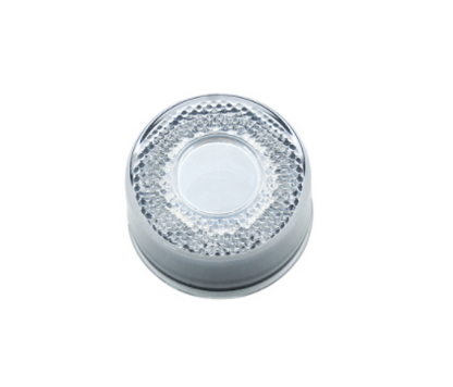 9 LED 2" Round Mirage Light (Clearance/Marker) Red LED/Clear Lens - 36527