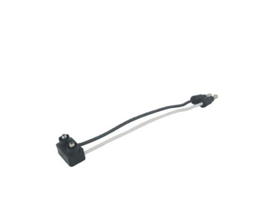 Single Contact Right Light Angle Plug With 6" Lead & Bullet Connectors - MTPT6022