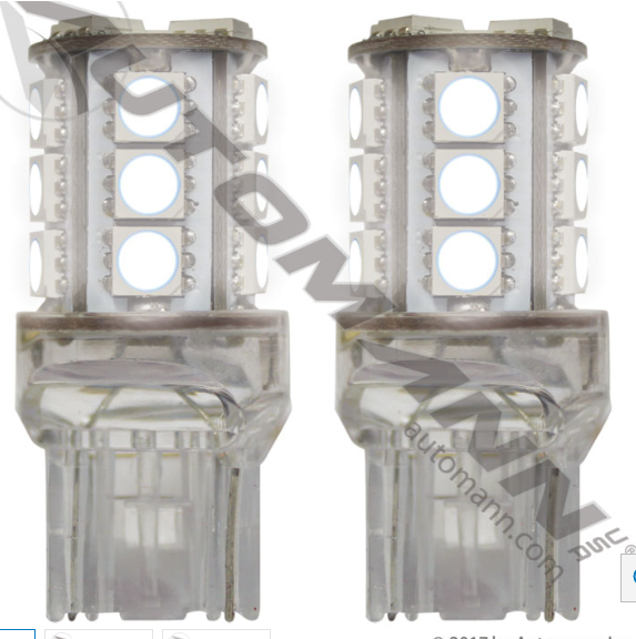 Premium White LED Bulb 3157 2pcs - 571.LD3157W18P-2