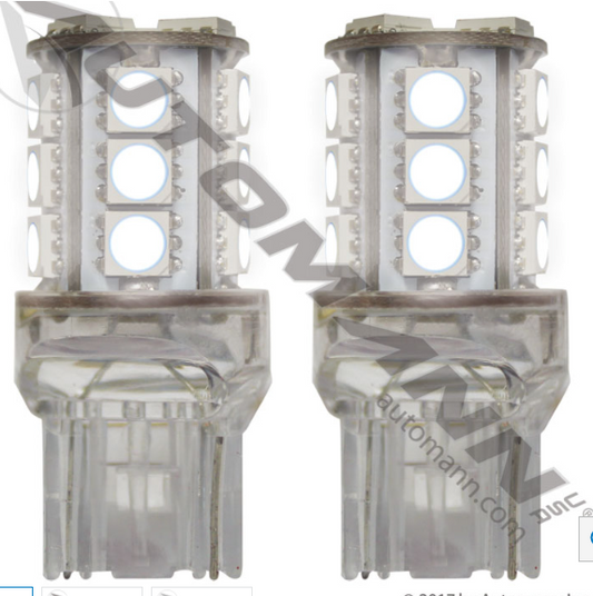 Premium White LED Bulb 3157 2pcs - 571.LD3157W18P-2