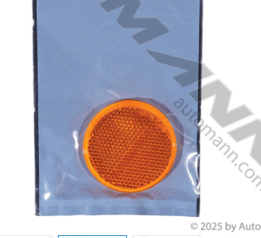2" Round Amber Reflector Quick-Mount - 571.RF2QMA