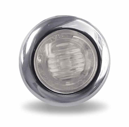 3/4" Clear Amber Marker with Chrome Bezel -TLED-B3CA