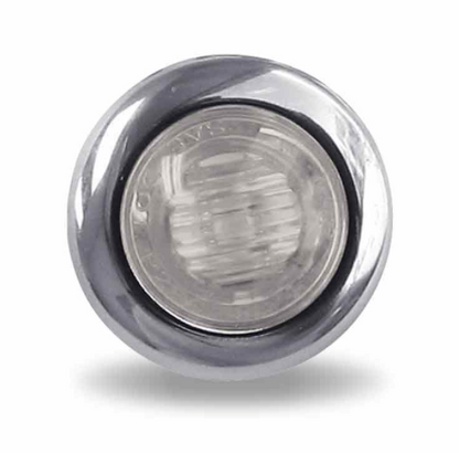 3/4" Clear Amber Marker with Chrome Bezel -TLED-B3CA