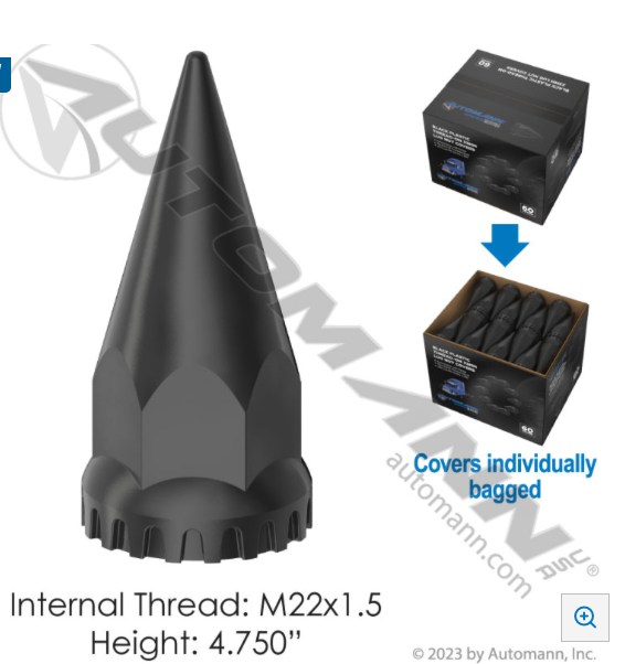 Black Plastic Thread On M22x1.5 - 562.A4018CPX