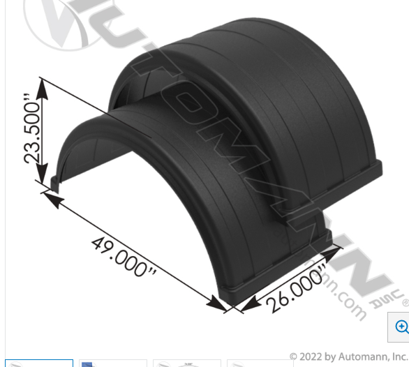 FULL FENDER ROUND POLY PAIR  -  562.9196