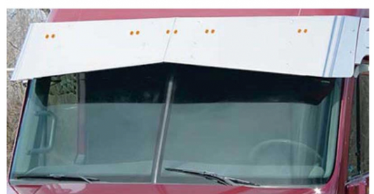 Freightliner Columbia day cab  Visor Custom with 10 - 3/4 Light holes - F-3072C