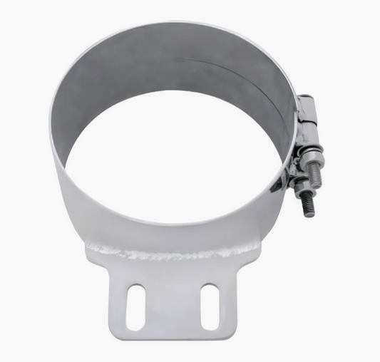 7" Stainless Steel Butt Joint Exhaust clamp Straight Bracket  -  10321