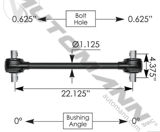Torque Rod 22.125in Sealed Volvo - TMR63