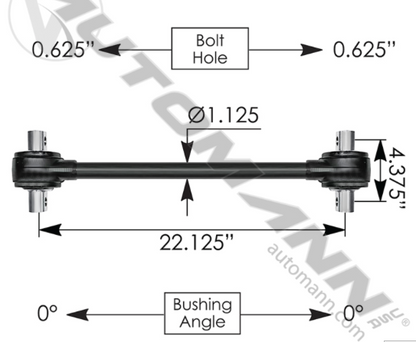 Torque Rod 22.125in Sealed Volvo - TMR63