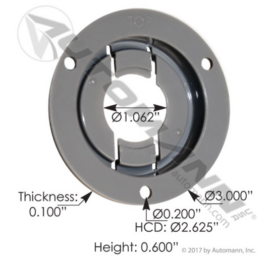 Mounting Flange 2in Gray - 571.MF301G