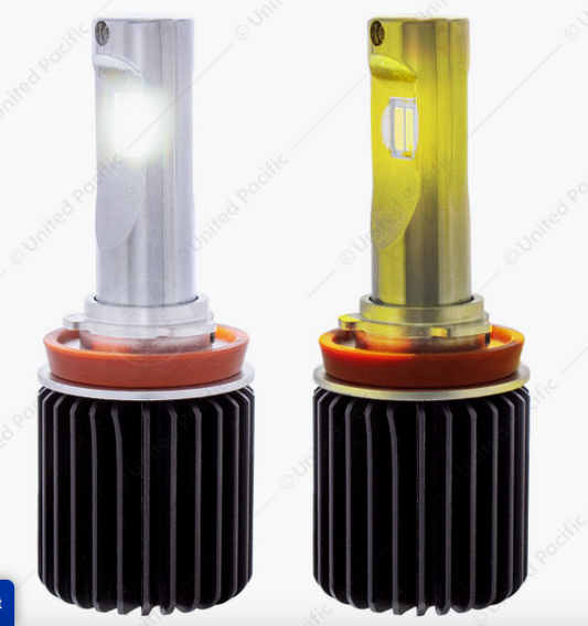 Dual Color High Power H11 LED Bulb White/Yellow  -  36468