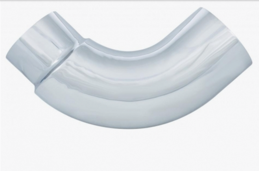 Chrome 90 Degree Exhaust Elbow, Reduce 7" O.D. To 5" O.D. - 16" X 16" -E390-75-1616