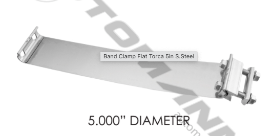 Band Clamp Flat Torca 5in S.Steel - 562.U3205SS-T