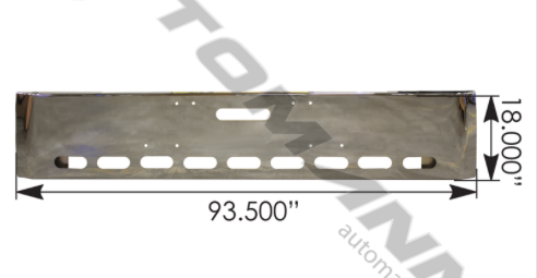 Bumper Chrome Freightliner 18in Classic - 564.46116C