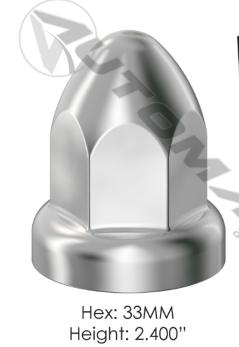 Chrome Plastic Push On 33MM - 562.A4006CP-BX20