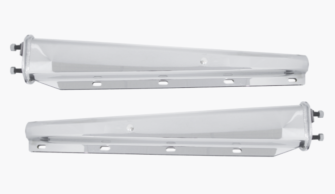 30" Chrome Heavy Duty Mud Flap Hangers - 2.5" Bolt Pattern - Competition Series (Pair) Item No.11300
