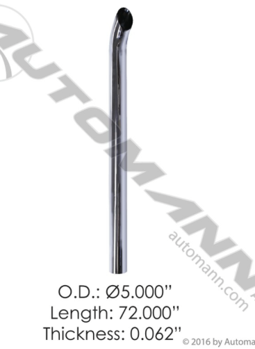 Chrome Stack 72in Length 5in OD - 562.U5572SC