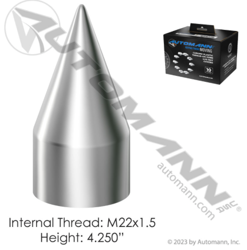 Chrome Plastic Thread On M22x1.5 10PK - 562.A4020CP-BX10