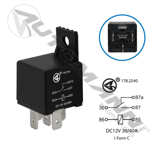 Relay 5 Pin 12V - 178.2540