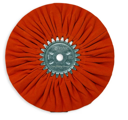 10'' Heavy Cut Clear Dipped Airway Buffing Wheels Orange - AWO58-10CD