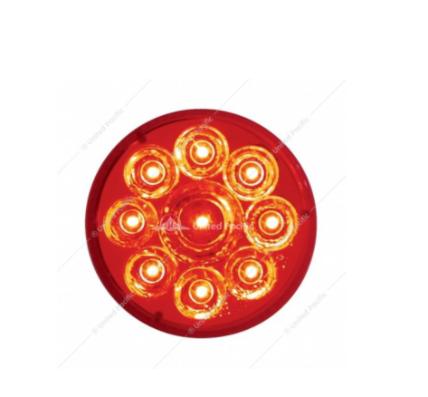 9 LED 2-1/2" Round Pure Reflector Light Kit (Clearance /Marker)  Red LED/Red Lens -39740BRK