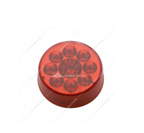9 LED 2-1/2" Round Pure Reflector Light Kit (Clearance /Marker)  Red LED/Red Lens -39740BRK
