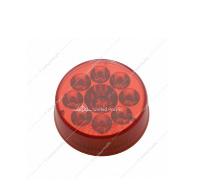 9 LED 2-1/2" Round Pure Reflector Light Kit (Clearance /Marker)  Red LED/Red Lens -39740BRK