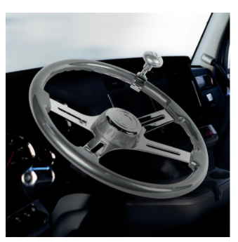 Heavy Duty Steering Wheel Spinner Liquid Silver  -  70366