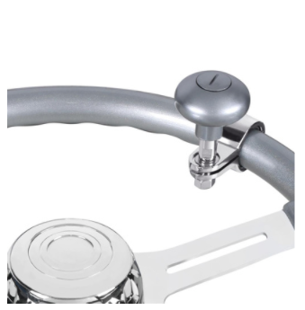 Heavy Duty Steering Wheel Spinner Liquid Silver  -  70366