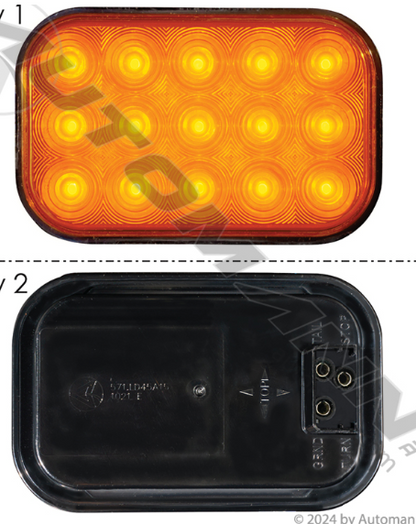 F/P/T Light LED 3-1/2" X 5-1/4" Amber  571.LD45A15
