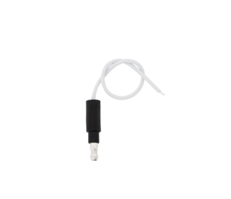 6" Single Lead Wire with .180 Bullet Termination & Stripped End - White (10 pcs) - 34214P10