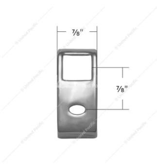 Chrome Rocker Switch Cover For Peterbilt 579 & 567- 2 Openings (CARD OF 3) - 41449