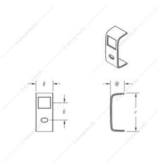 Chrome Rocker Switch Cover For Peterbilt 579 & 567- 2 Openings (CARD OF 3) - 41449