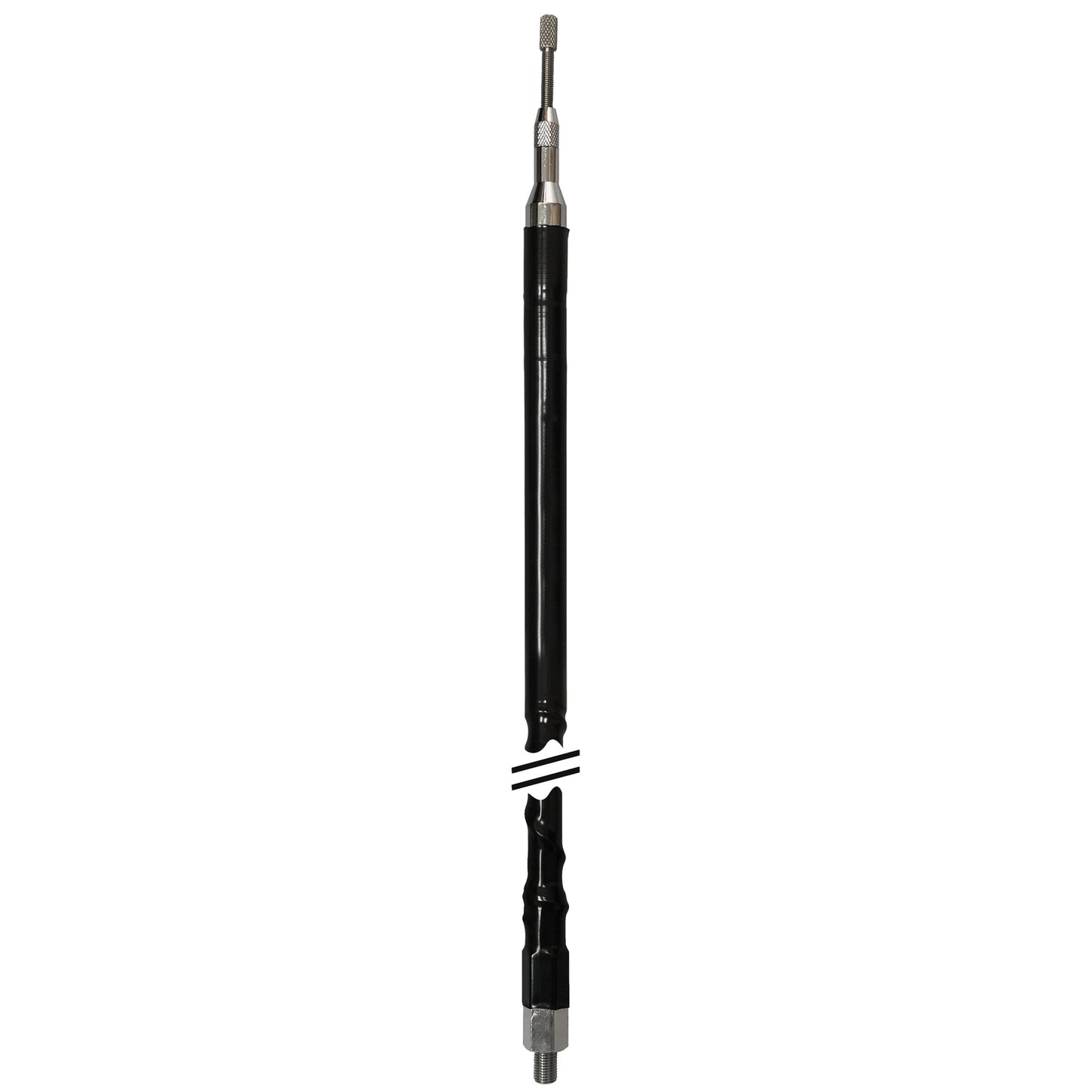 56 Inch  Silver Bullet Fiberglass CB Antenna Black  -  DRX-4561