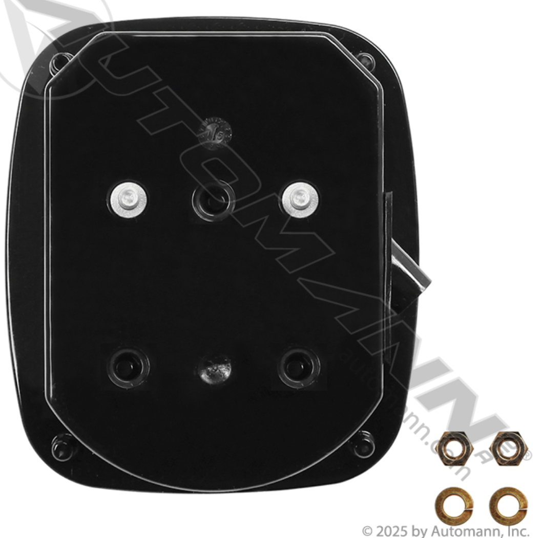 Right-hand LED stop/turn/tail box light with red lens, backup LEDs, and license window, Metri-Pack 2-stud mount.
