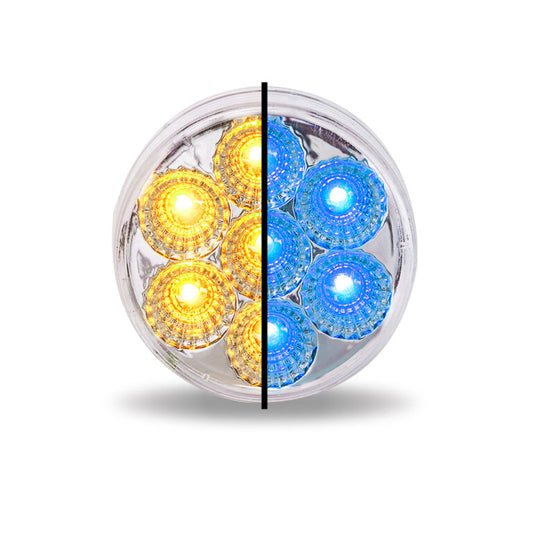 2.5" Dual Revolution Amber Marker to Blue Auxiliary LED Light   -  TLED-2HXAB