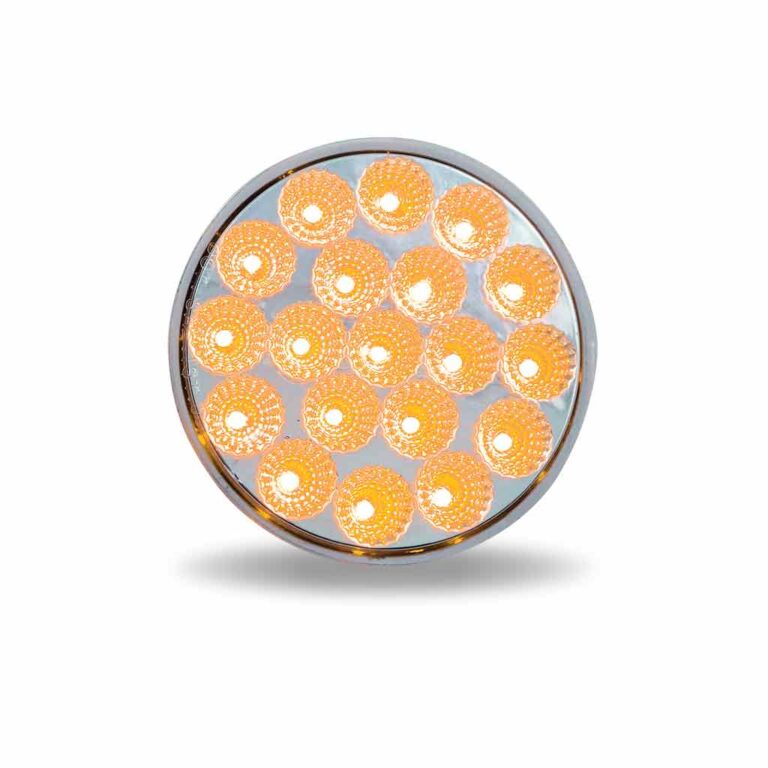 4 INCH DUAL REVOLUTION AMBER MARKER TO GREEN AUXILIARY LED LIGHT  -  TLED-4XAG